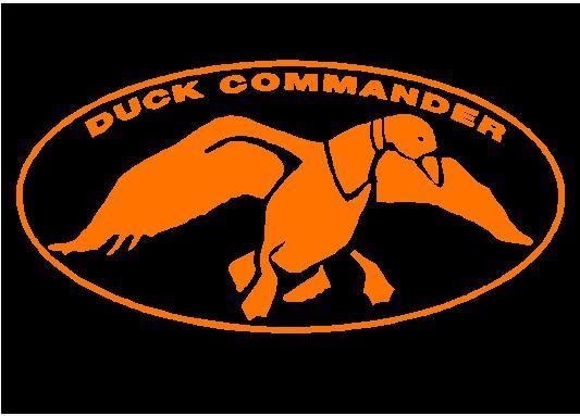 Orange Duck Logo - Duck Commander Diecut Oval Decal - Custom Wall Graphics