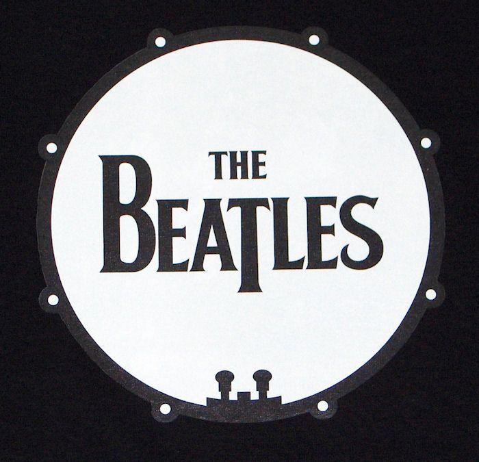 Beatles Drum Logo - The Beatles Drum Logo Design Mens Black T-Shirt