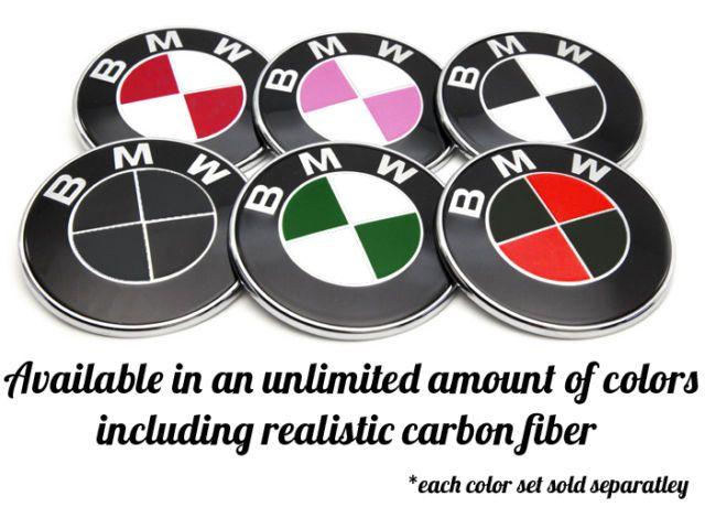 Black Red and Green Logo - BMW Emblem Overlay Sticker Decal Black Red Green Yellow Blue Pink