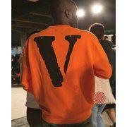 Off Ehite V Logo - Rocky - VLONE X OFF WHITE VIRGIL ABLOH A$AP Orange Long Sleeve Los ...