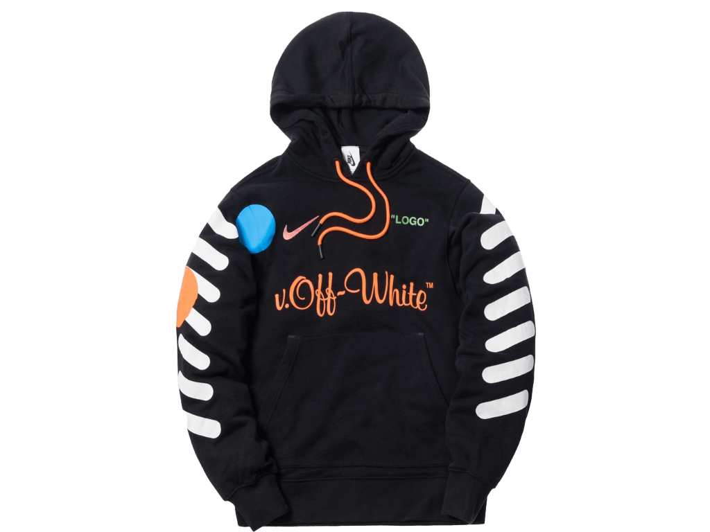 Off Ehite V Logo - Nikelab X OFF WHITE Mercurial NRG X Hoodie Black