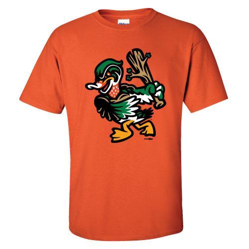 Orange Duck Logo - Down East Wood Ducks Bimm Ridder Full Body Duck Logo Orange SS Tee