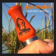 Orange Duck Logo - ORANGE ACRYLIC Duck Call with Killer Skull Logo. from Decoy Outdoors