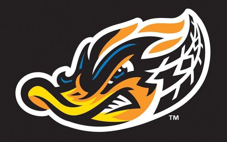 Orange Duck Logo - Akron Rubber Ducks logo | Cool Sports Logos | Logos, Sports logo ...