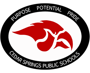 Red Hawk School Logo - Cedar Springs Public Schools