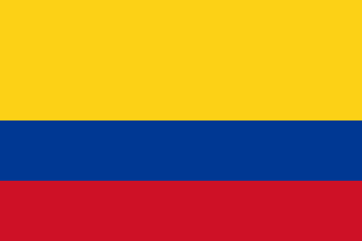 Orange Yellow Red Blue Logo - Flag of Colombia