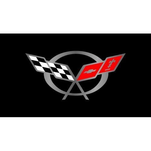 C5 Corvette Logo - Personalized Chevrolet Corvette C5 Flags License Plate on Black ...