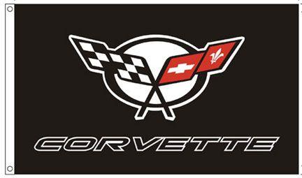 C5 Corvette Logo - C5 Corvette 1997 2004 Crossed Flags Logo Flag