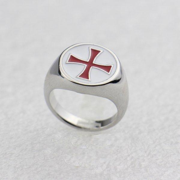 Red Cross Ring Logo - Assassin's Creed Knight Templar Red Cross Ring - V7