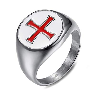 Red Cross Ring Logo - BOBIJOO Jewelry Signet Red Cross Pattée White Background