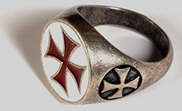 Red Cross Ring Logo - Ring Templar Cross Enamelled Red Cross On A Withe Metal With A ...