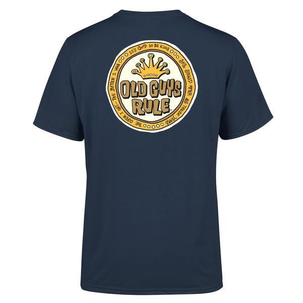 Old a & E Logo - Old Guys Rule 'Coin Logo' T-Shirt - Blue Dusk