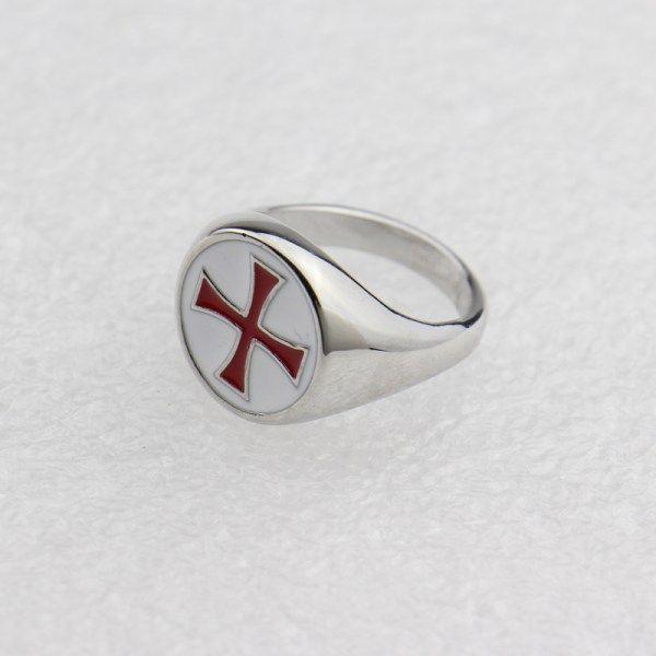 Red Cross Ring Logo - Assassin's Creed Knight Templar Red Cross Ring