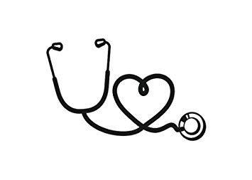 Nurse Black and White Logo - Amazon.com: #2 Stethoscope Heart Nurse Black Vinyl Car Sticker ...