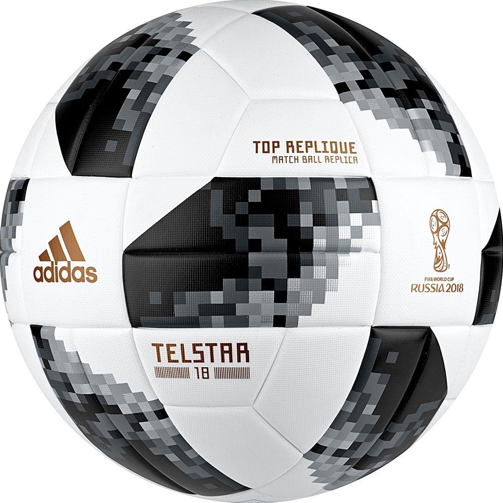 Soccer Ball World Logo - Adidas World Cup 2018 Top Replique Ball (White/Black/Silver Metallic ...