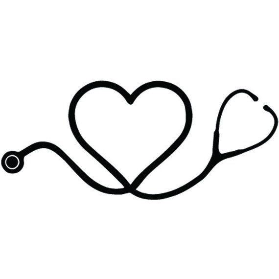 Nurse Black and White Logo - Nurse Logo 2 Registered Nursing Scrub Medical Doctor Heart | Etsy