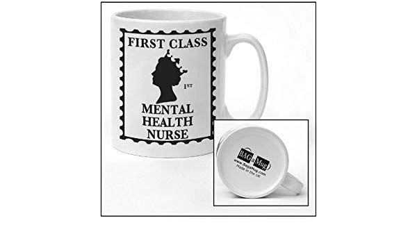 Nurse Black and White Logo - FIRST CLASS MENTAL HEALTH NURSE Black and White Ceramic Mug New ...