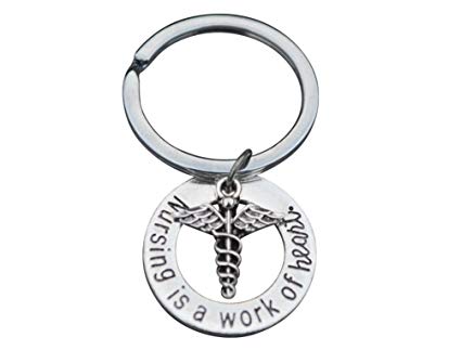 Nurse Black and White Logo - Infinity Collection Nurse Keychain, Nurse Gift, Nursing