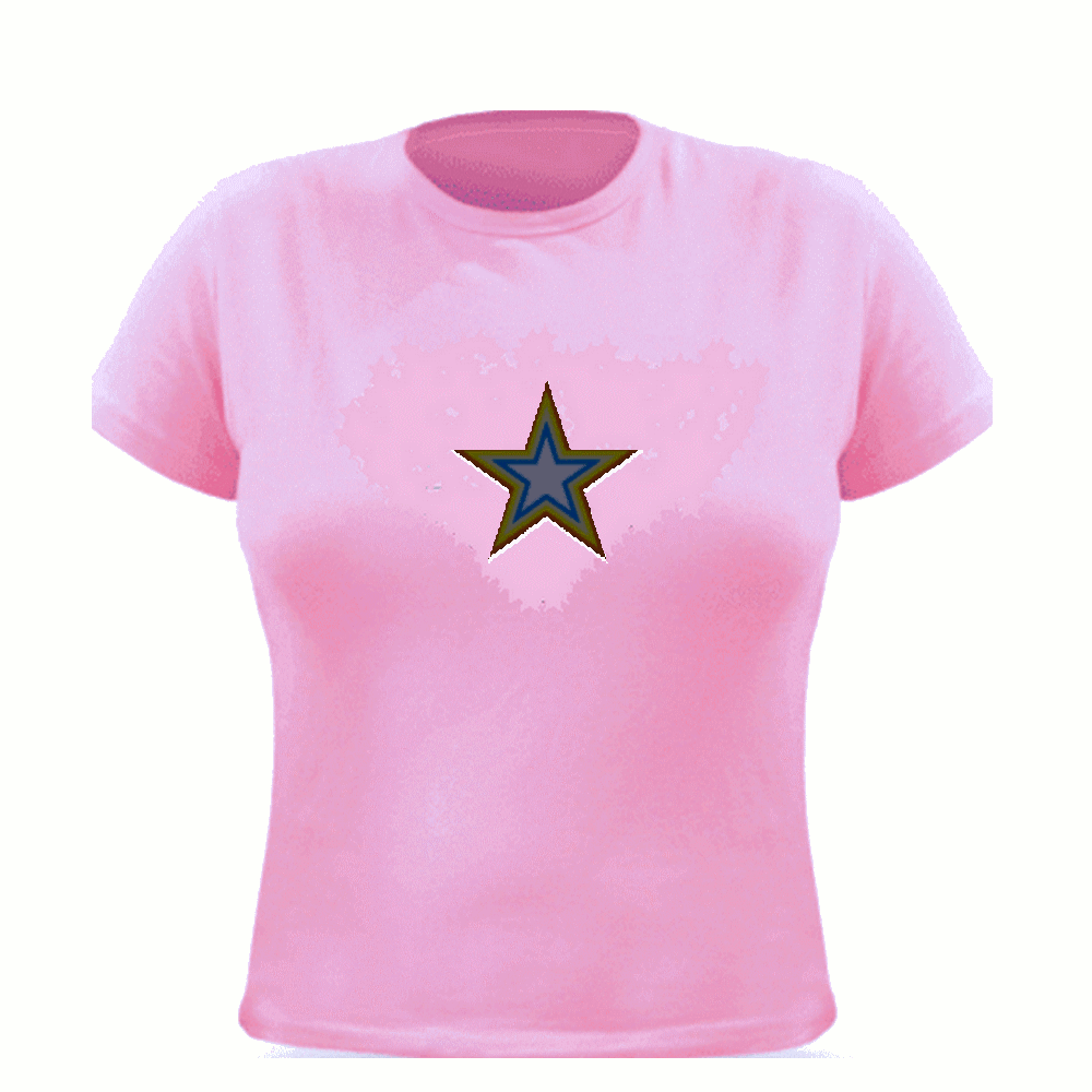 Pink Star Logo - Luminous T Shirt Star logo - Jocia FashionTech