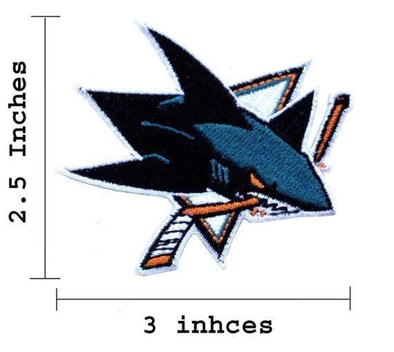 San Jose Sharks Logo - San Jose Sharks Logo 3 Embroidered Iron On Patch. | Etsy