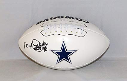 Moose Football Logo - DarylMoose Johnston Autographed Dallas Cowboys Logo Football- JSA
