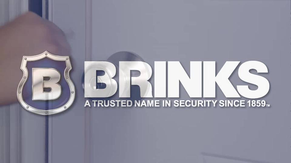 Brinks Shield Logo - Brink's Tulip Style Keyed Entry Door Knob Satin Nickel