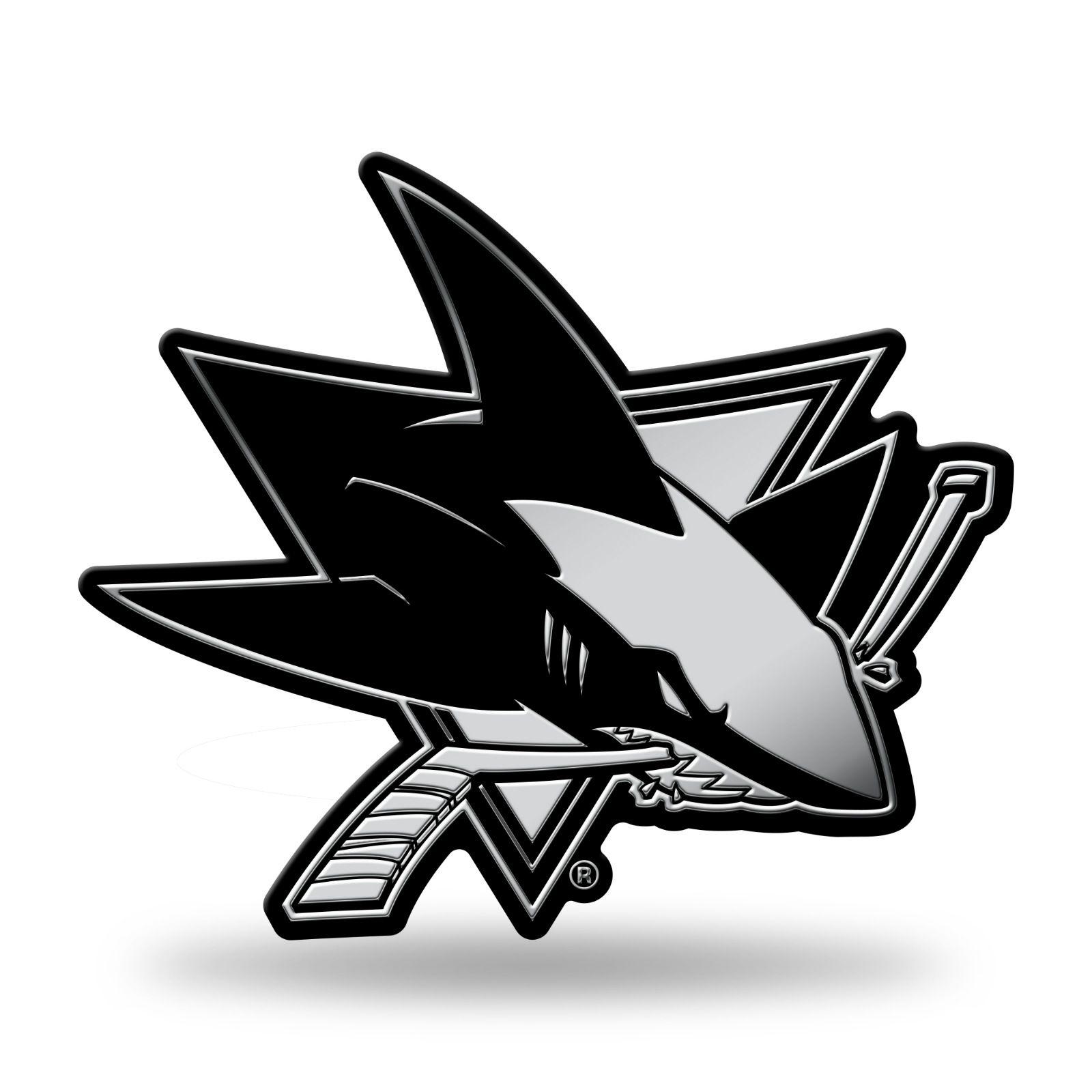 San Jose Sharks Logo - San Jose Sharks Logo 3D Chrome Decal Sticker NEW Truck Car Rico ...