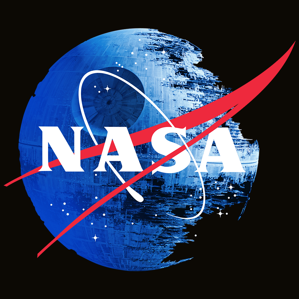 Star Wars NASA Logo - Star Wars Galactic Empire T-Shirt, NASA Death Star Logo InspiHeather ...