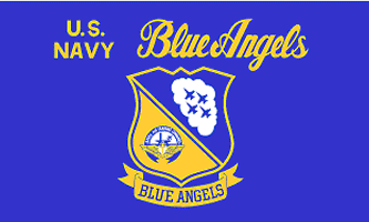 Blue Angles Logo - Navy Blue Angels - 3'x5'
