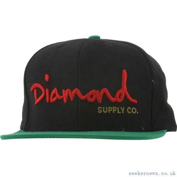 Red and Black Diamond Co Logo - Black Green Red Diamond Co Og Logo Snapback Cap Fa1Ogsbbgrg