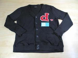 Red and Black Diamond Co Logo - DIAMOND SUPPLY CO. UN-POLO CARDIGAN BUTTON UP SWEATER BLACK RED M D ...