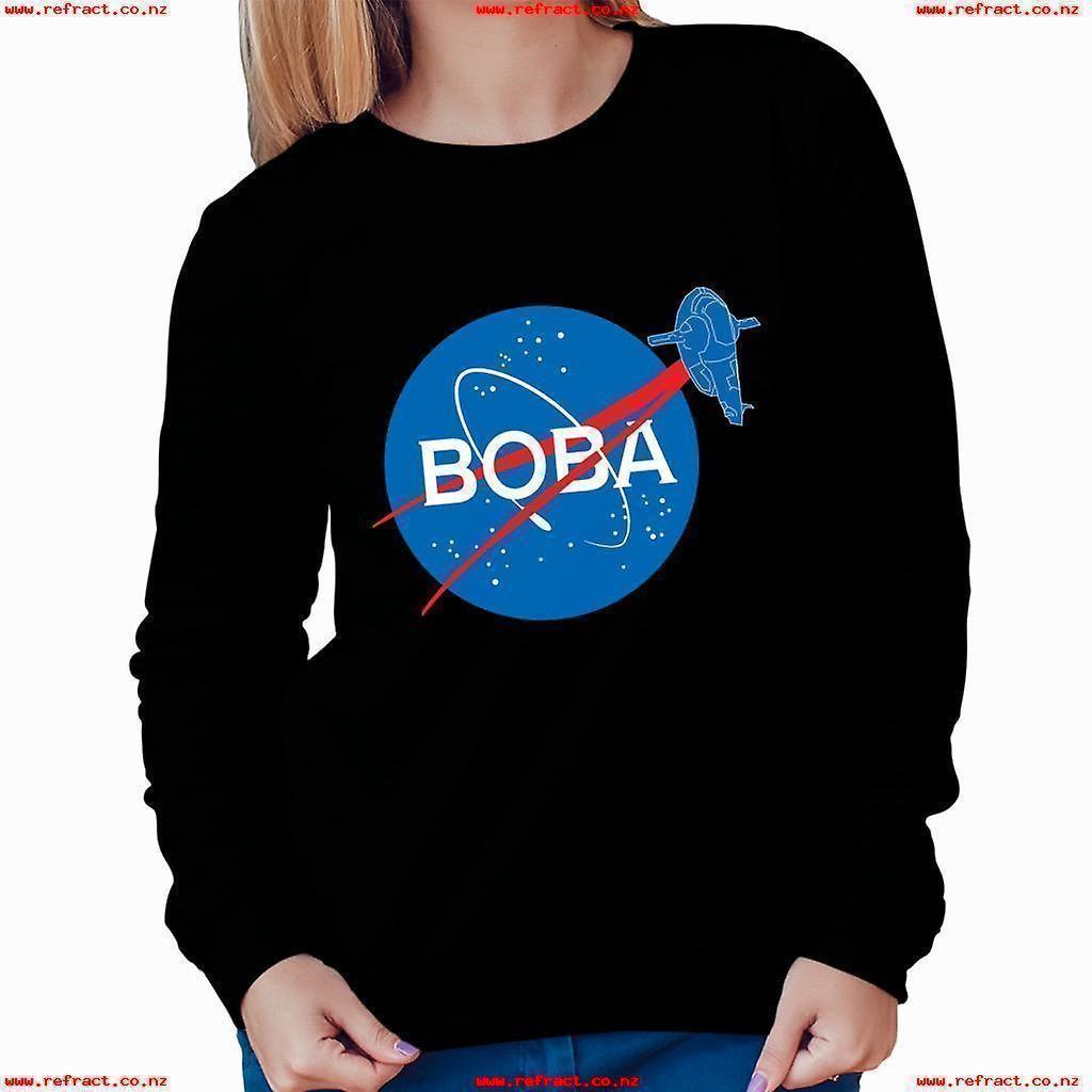 Star Wars NASA Logo - BOBA Fett NASA Logo Star Wars Womens Sweatshirt 246