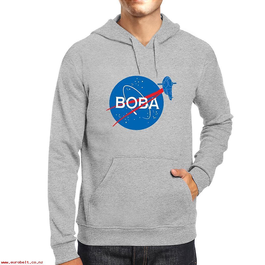 Star Wars NASA Logo - BOBA Fett NASA Logo Star Wars Mens Hooded Sweatshirt 729