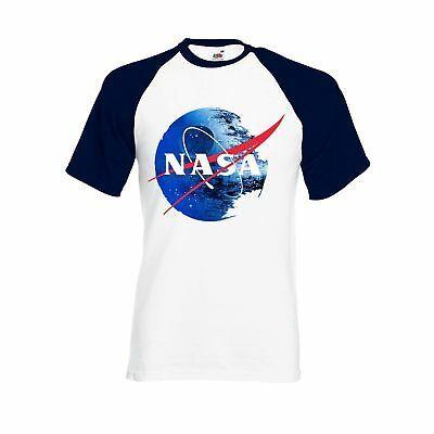 Star Wars NASA Logo - STAR WARS GALACTIC Empire T-Shirt, NASA Death Star Logo Spoof Raglan ...