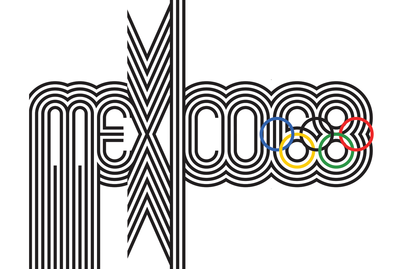 Olympic lines. Олимпийские игры 1968 логотип.