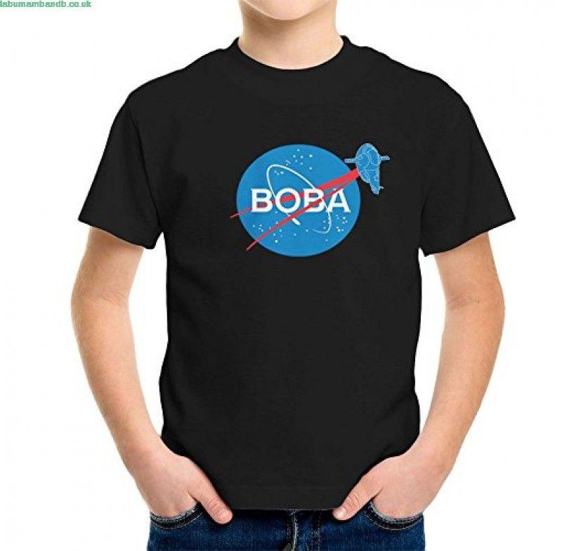 Star Wars NASA Logo - BOBA Fett NASA Logo Star Wars Kids T Shirt Black U8DXZJ30WX