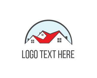 Red Roof Com Logo - Roof Logo Maker