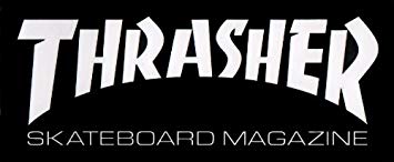 Thrasher Black Logo - Thrasher Magazine Skateboard Sticker Large Black Logo - new skate ...