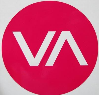 Red RVCA Logo - RVCA Round Sticker. Sticker Blimp Decals