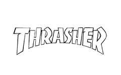 Thrasher Black Logo - Thrasher Tracksuit Bottoms. Free UK Delivery* on All Orders