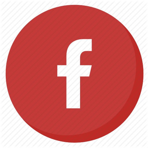 Red Circle Facebook Logo - Circle, facebook, like, media, network, red, social icon