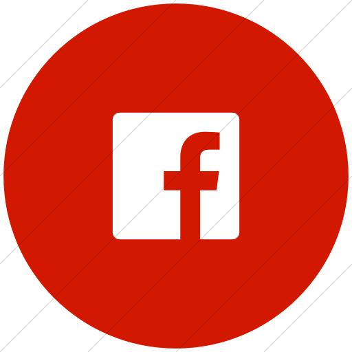 Red Circle Facebook Logo - IconsETC » Flat circle white on red foundation 3 social facebook icon