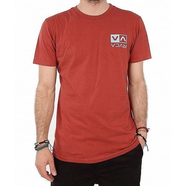 Red RVCA Logo - RVCA Red Mens Size Medium M Flipped Box Logo Graphic Print Tee T ...