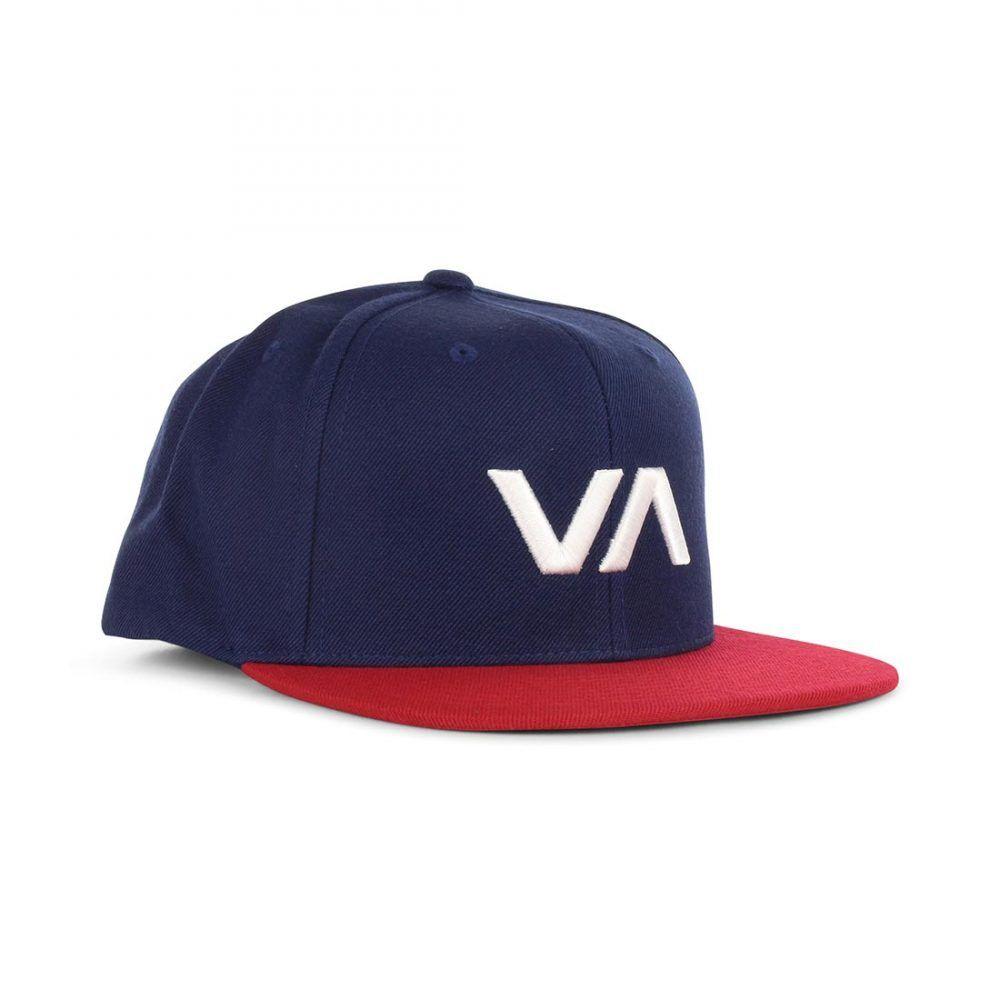 Red RVCA Logo - RVCA VA Snapback II Hat - Indigo Red