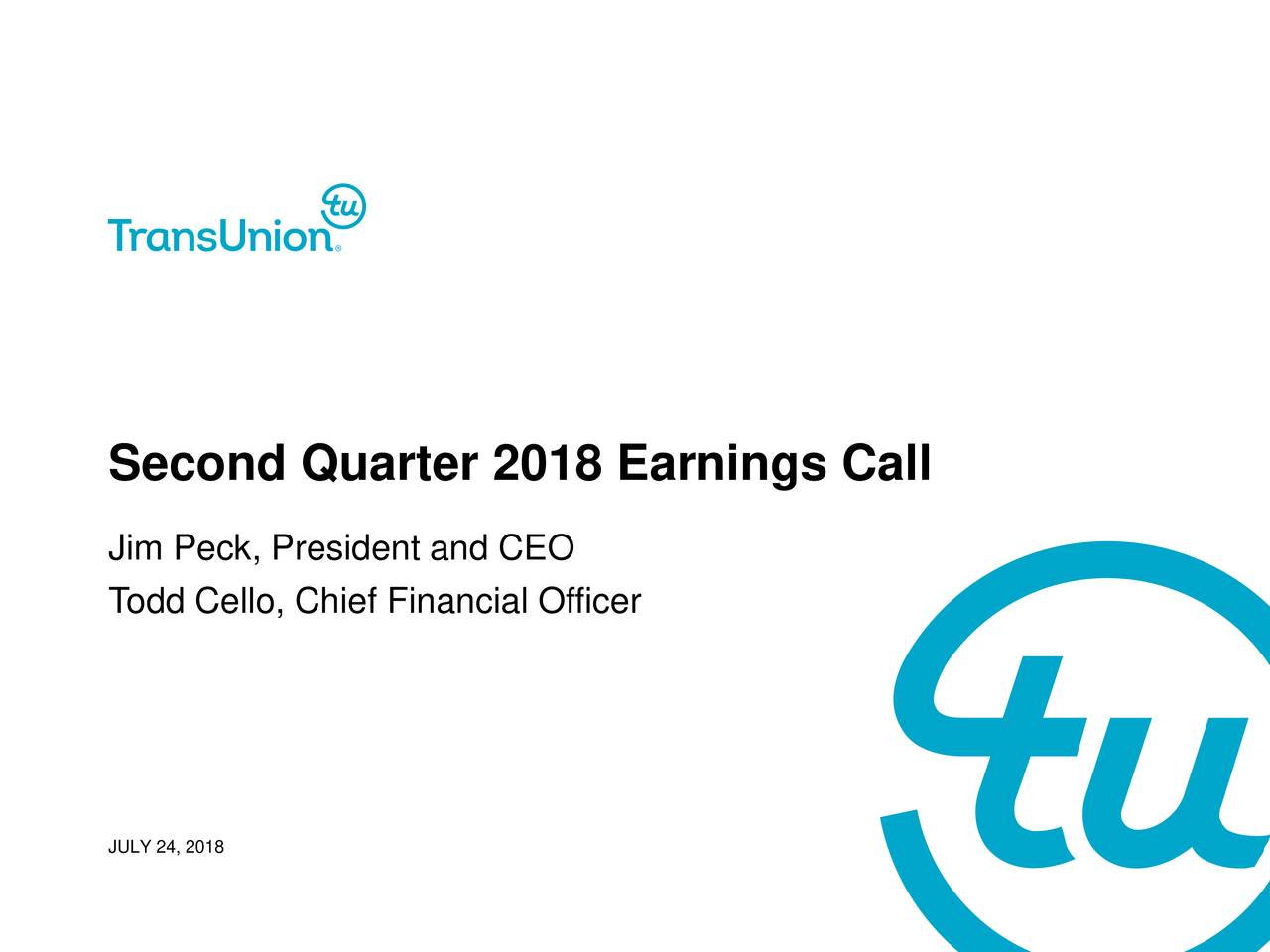 TransUnion Logo - TransUnion 2018 Q2 Call Slides