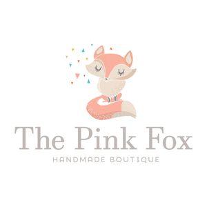 Pink Fox Logo - Modern Pink Fox Logo with Your Business Name!