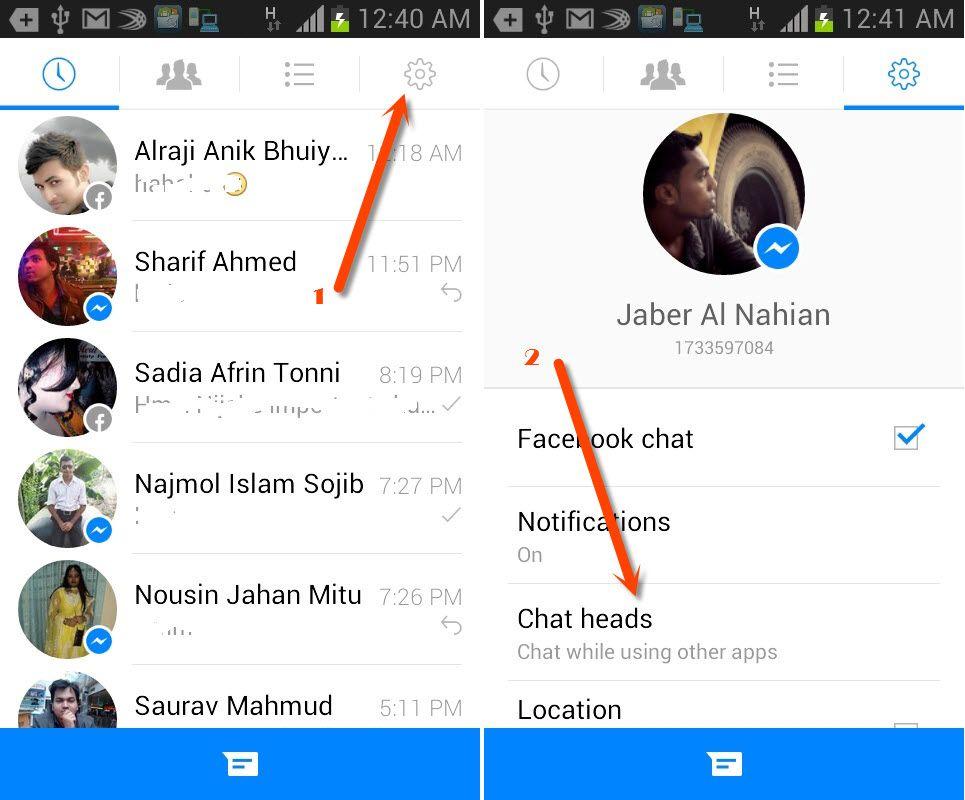 Red Circle Facebook Logo - How to Disable Chat Heads Bubble of Facebook Messenger on Android