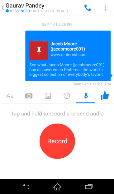 Red Circle Facebook Logo - Record an Audio Clip Using Facebook Messenger. Tom's Guide Forum