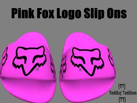 Pink Fox Logo - Second Life Marketplace - ToddleeDoo Pink Fox Logo Slip Ons