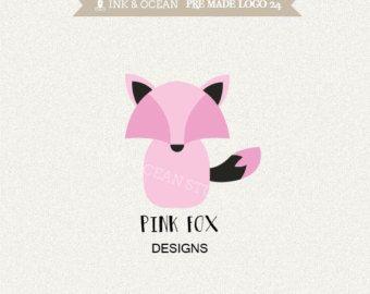 Pink Fox Logo - Cute fox logo